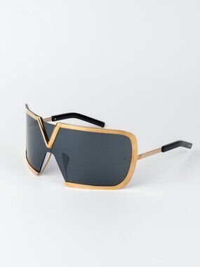 Valentino Men Sunglasses Titanium Gold Grey Mask V-ROMASK VLS-120A 146